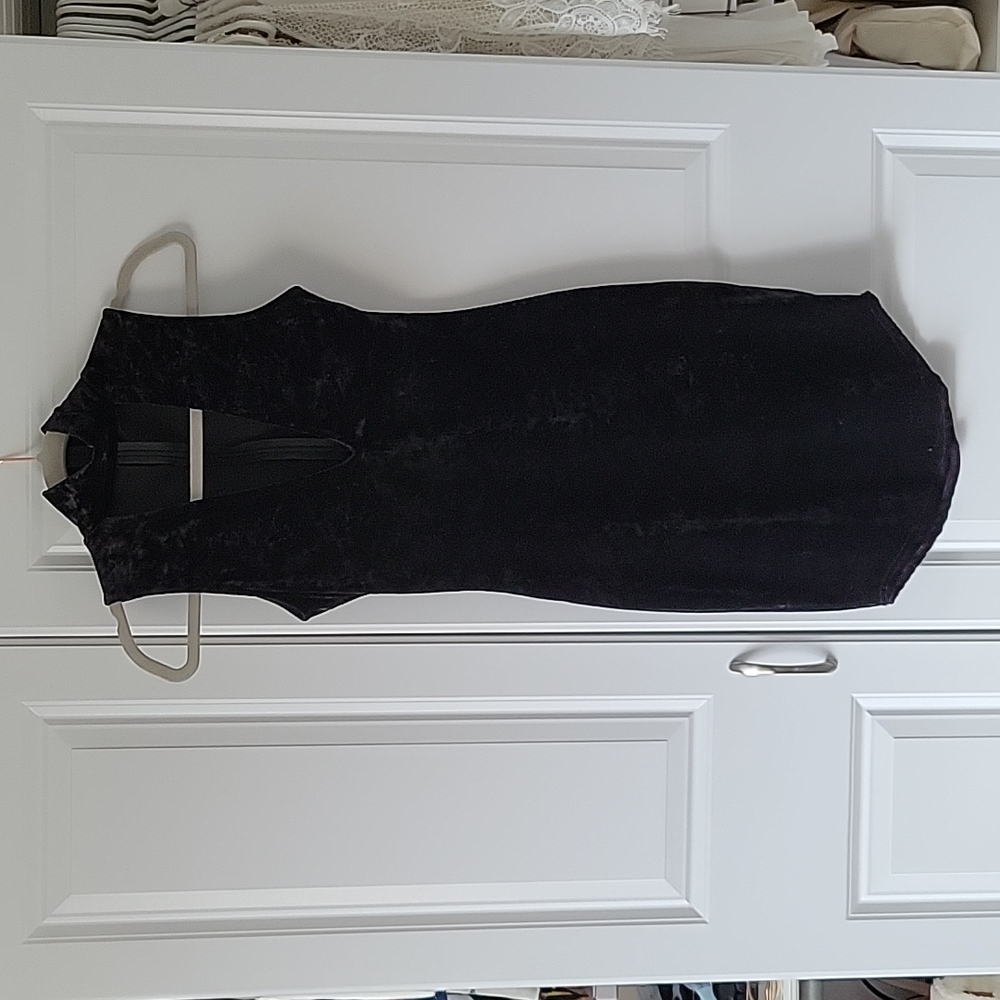 Missguided velvet little black dress